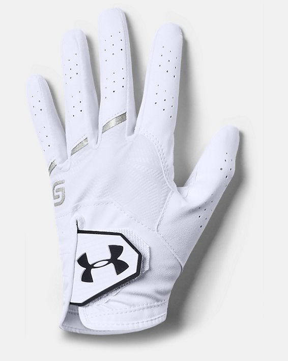 Boys' UA CoolSwitch Golf Glove — Spieth Jr. Edition, White, pdpMainDesktop image number 0